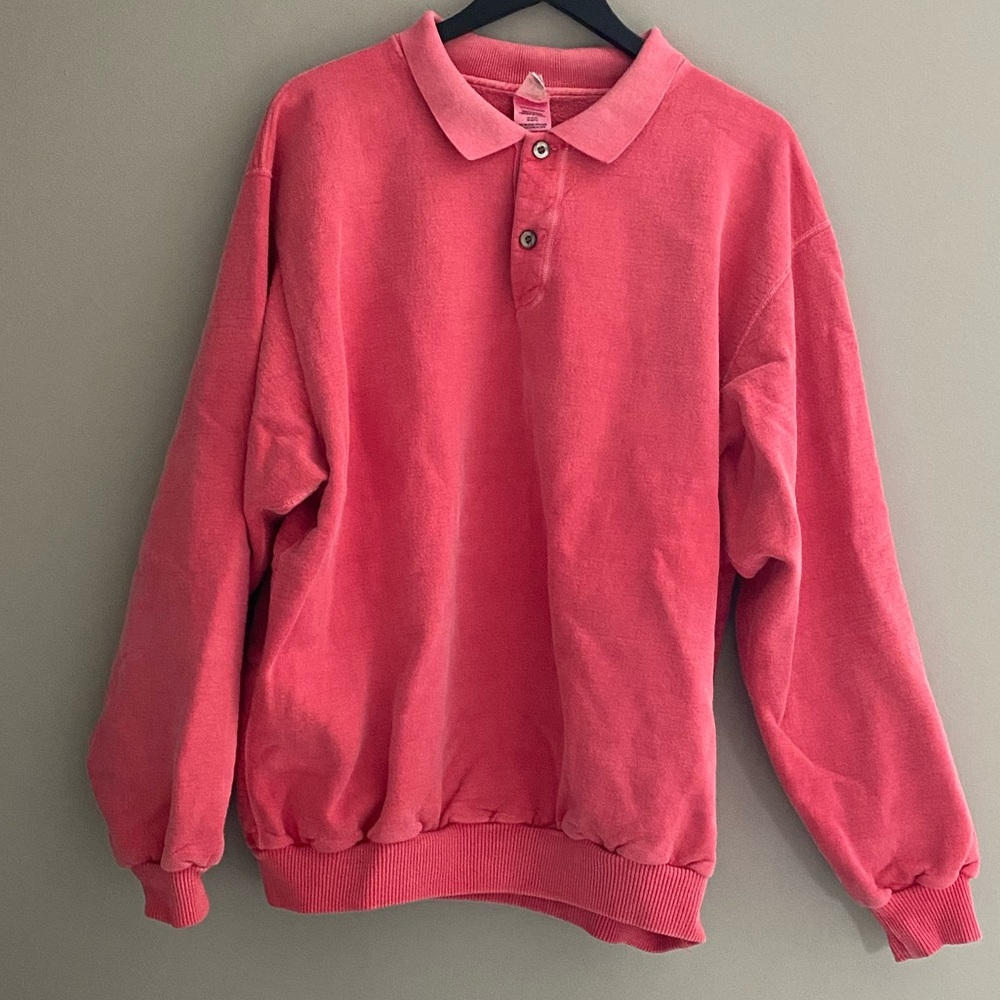 Vintage Red Sweater with Collar